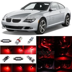10pcs Red LED Interior Light Package Fit For 2005-2010 BMW 6 Series M6 E63 E64 - Picture 1 of 8