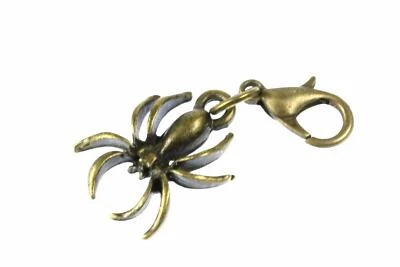 Pulsera colgante con dije de araña mini dijes bronce Foto 1 de 4