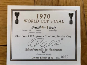 Pele Signed Superb Champagne Label 1970 Frame It With A Photo To Look Great £250 - Picture 1 of 5