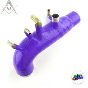 For 2008-14 Subaru WRX GE GH GR GV EJ25 Silicone Turbo Inlet Intake Hose Purple - Picture 1 of 3