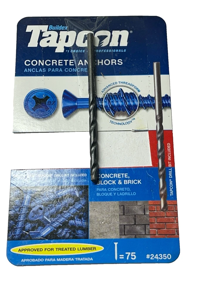 Broca Tapcon 5/32" 3,5" de largo Foto 1 de 1