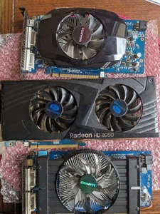 LOT Of 3 Graphics Card Sapphire AMD Radeon HD 6950 2GB, Gigabyte N450 & N450D3. - Picture 1 of 1