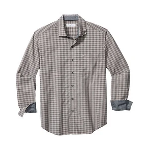 Tommy Bahama Newport Cimarron Check Mens Button Down Shirt (Medium, Bala Shark) - Picture 1 of 1