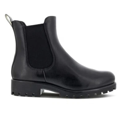 NUEVO ECCO Mujer Modtray Chelsea Cuero/Elástico Botín EE. UU. 9-9,5/EUR 40 Negro Foto 1 de 4