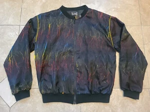 Abrigo Rompevientos Arrugado Peekaboo Negro Arco Iris Azul De Colección Unisex Adulto Mediano - Imagen 1 de 12