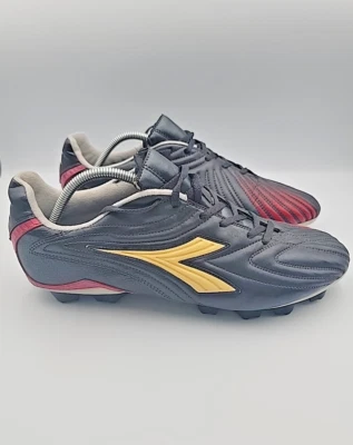 NUEVO EN CAJA TACOS DE FÚTBOL DIADORA MAXIMUS RTX 14 HU EE. UU. Talla 7 para hombre negros/blancos/rojos raros Foto 1 de 4