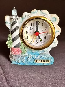 Outer Banks Lighthouse Alarm Clock Quartz Vintage - Picture 1 of 4