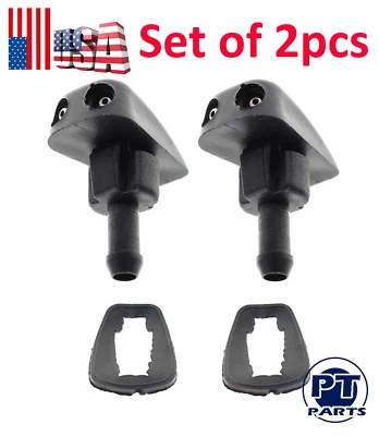 2xCar Auto Window Windshield Washer Spray Sprayer Nozzle ForToyota Ford BMW Audi - Image 1 of 4