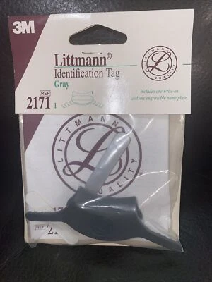 Etiqueta de identificación de estetoscopio Littmann gris 3M 2171 grabable o escrita Foto 1 de 4
