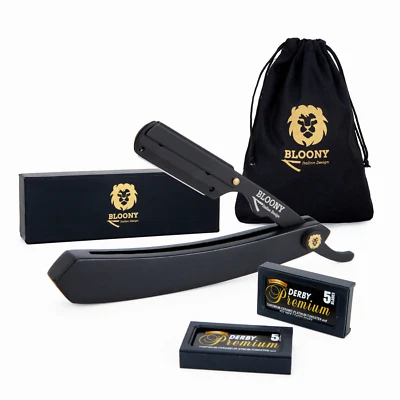 Rasoio Professionale a Mano Libera - Shavette - Manico Legno - Lama Acciaio Inox - Immagine 1 di 4