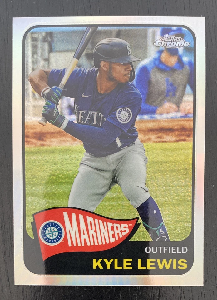 2021 Topps Chrome Series 2 KYLE LEWIS 65 Topps Redux Chrome #TH65-1 Mariners - Image 1 of 2