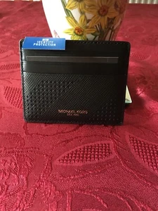 Michael Kors mens black leather card holder - Picture 1 of 9
