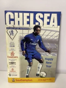2002 Chelsea v Southampton football programme 1/1/2002. 1.34 - Picture 1 of 2