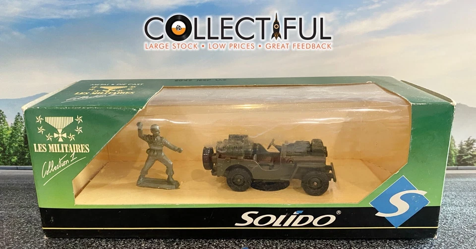 SOLIDO - #6049 JEEP U.S. - WITH SOLDIER FIGURE - MADE FRANCE - DIECAST🔥 - Image 1 of 1