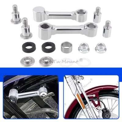 Front Fender Mount Bracket Kits Chrome For Harley Softail Springer FXSTS 93-06 Foto 1 de 4