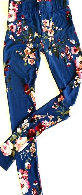 Leggings S Rue 21 Azul Floral Rosas Suave Pequeño  Foto 1 de 4