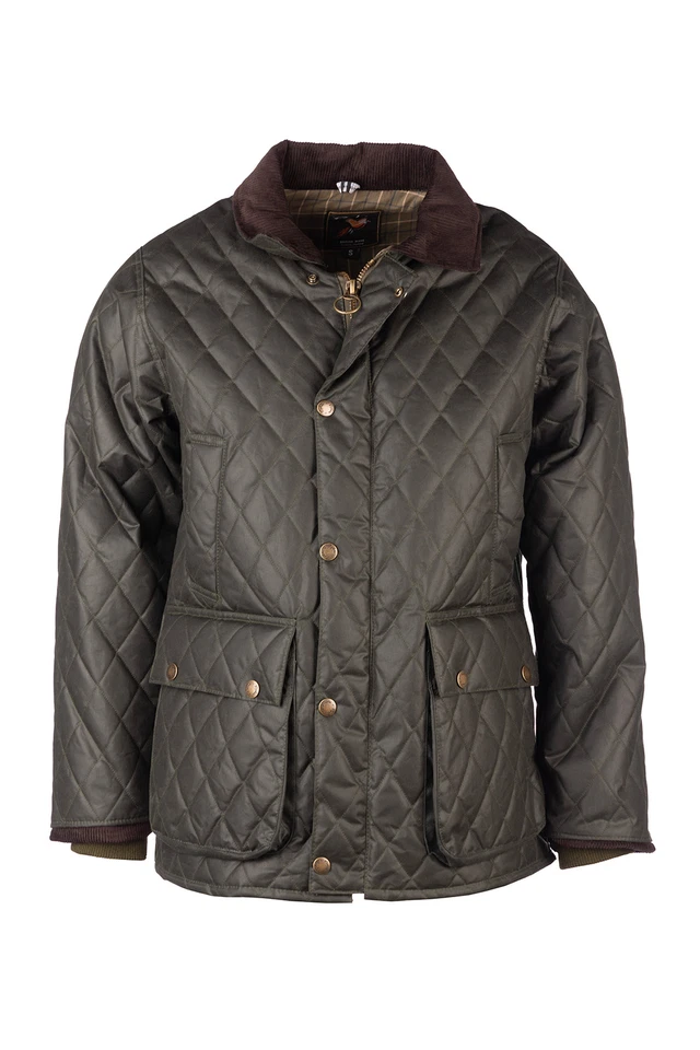 Men's Waxed Cotton Quilted Jacket Men Country Outerwear Wax Olive Jackets Rydale - Image 1 of 1