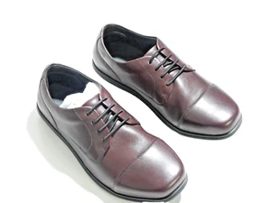 Birchbury Brenston Leather barefoot dress shoes Brown men's 7 minimalist slip on - Picture 1 of 11