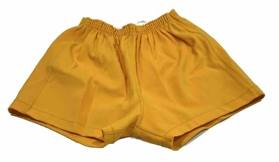 Vintage 1970’s Nylon Gym Shorts Large Yellow Elastic Waist Sunflower - Image 1 of 4