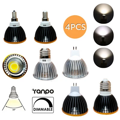 4X 10W Dimmable Led Spotlight Bulb Bulbs For Home B22 Light Spot Mr16 Cob Gu10 - Image 1 of 4