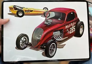 AMT 627 FIAT Double DRAGSTER Drag Team in tin can 1/25 McM kit Niob si - Picture 1 of 3