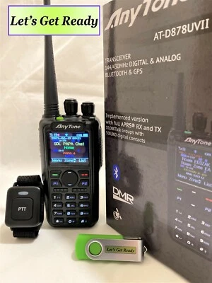 AnyTone AT-D878UV II Plus (Nova Versão) Com GPS, Bluetooth, APRS, Vendedor dos EUA  - Imagem 1 de 4