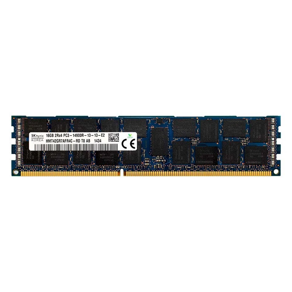 HYNIX HMT42GR7AFR4C-RD 16GB MODULE 2Rx4 DDR3 PC3-14900R 14900 DIMM MEMORY RAM - Image 1 of 1