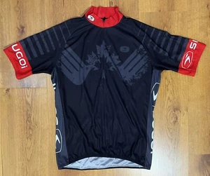 Sugoi Cycling Jersey 1/4 Zip Flight Jersey Short Sleeve Shirt Black M - Picture 1 of 19