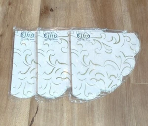 Lotto di 3 tovaglioli da cocktail di carta ideali per la casa 15 ct Ea triangolo bordo capesante - Foto 1 di 7