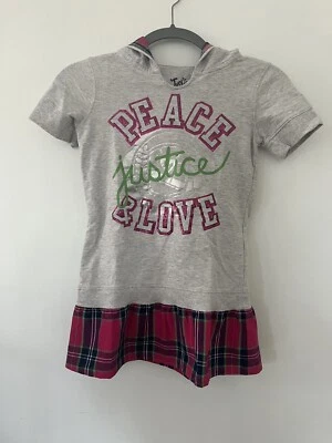 Vestido deportivo niña gris/rosa 8T, Justice, usado Foto 1 de 4