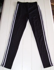 Girls Full Tilt Black White Side Stripe Active Wear Running Gym Leggings Pants S - Picture 1 of 2