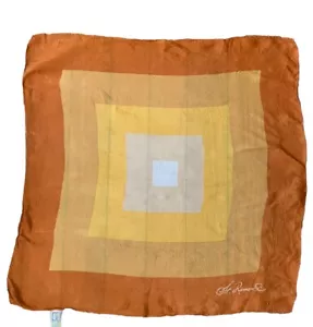 St. Ramonse Schal Paris Acetat 21x21 eckig orange gelb - Bild 1 von 6