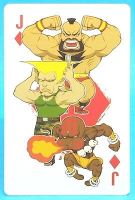 GUILE DHALSIM ZANGIEF Street Fighter 4 Arcade Edition Playing Card Diamond J JP - Image 1 of 4