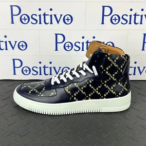 Buscemi Hombres Cúpula Mono Azul Marino Cuero Tenis Zapatos EE. UU. 9 MUESTRA Nuevo - Imagen 1 de 9