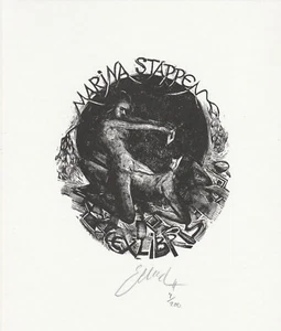 Exlibris - EDUARD ALBRECHT-HAGEN - For Marina Stappen -Signed-Erotic Ode To Love - Imagen 1 de 1