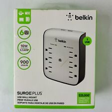 Belkin SurgePlus USB Surge Protector Electric Outlet Plug Wall Mount 10 Watts