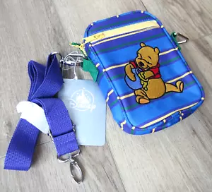 NEW DISNEY 2025 LOUNGEFLY WINNIE THE POOH BEAR BAG PURSE CROSSBODY BLUE HONEY - Picture 1 of 3