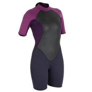 DAMEN NEOPRENANZUG SHORTY lila NEO SCHWIMMANZUG SURFANZUG TAUCHANZUG XS S M L - Bild 1 von 6