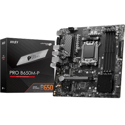 MSI Pro B650M-P Placa Base, ATX, Soporta Procesadores AMD Ryzen Serie 7000, AM5, - Imagen 1 de 4
