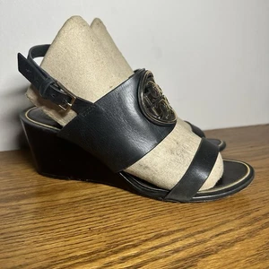 Gebrauchte Tory Burch Miller Keilabsatz Leder Größe 7,5 - Bild 1 von 7