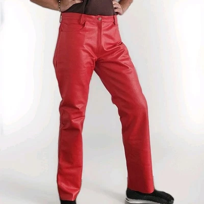 Красные виниловые брюки - Изображение 1 из 3