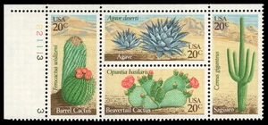US Scott # 1945a (1942-1945), Desert Plants, Plate Block of 1981 20¢ Stamps, MNH - Picture 1 of 1