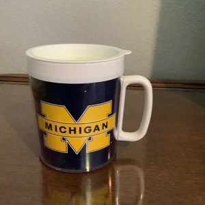 Royal Crest University of Michigan Wolverines Plastic Travel Coffee Mug Go Blue - Picture 1 of 5