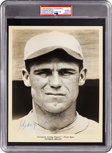 1969 George Sisler signierter Baseball Greatest Living Player PSA gut 2 AUTO 8 - Bild 1 von 3