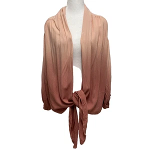 Top Kimono Young Fabulous & Broke Talla S Rosa Ombre Corbata Frontal Playa Boho Defectos - Imagen 1 de 10