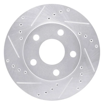 For Dodge Grand Caravan 87-90 Brake Rotor DFC Premium Drilled & Slotted Front - Image 1 of 4