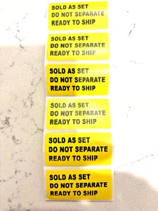 VENDIDO COMO UN JUEGO NO SEPARAR 100 etiquetas FBA ETIQUETAS PEGATINAS para paquetes y juegos - Imagen 1 de 2