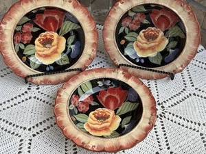 3 NEUE zertifizierte internationale Pamela Gladding schwarz Gobelin Müsli Suppe Schüsseln - Bild 1 von 3