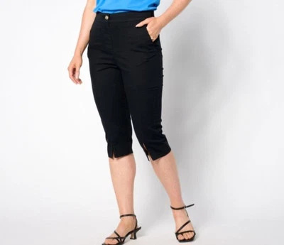 Isaac Mizrahi Black Size 18W Brushed Sateen Pedal Pusher Pants NWOT A644962 - Image 1 of 4