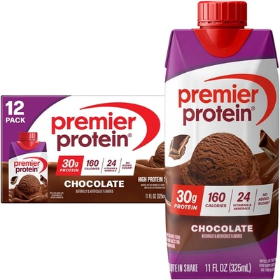Batido de Proteínas, Chocolate, 30G de Proteína, 1G de Azúcar, 11 Fl Oz Paquete de 12 Foto 1 de 4